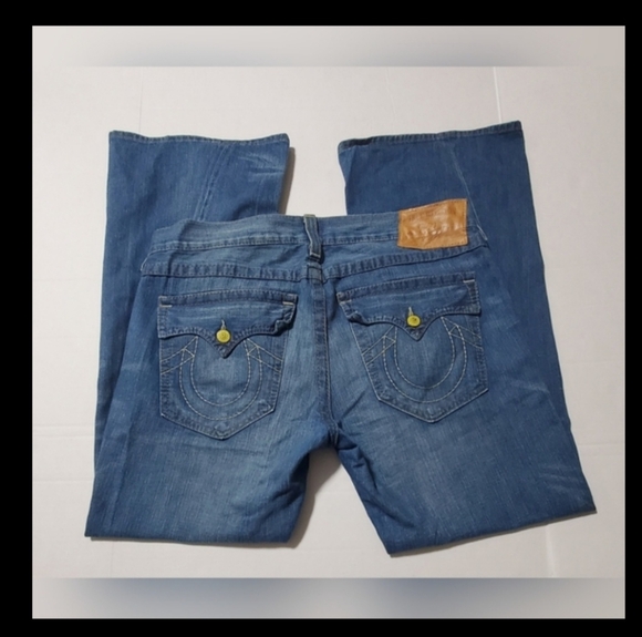 True Religion jeans. Men's Vintage jeans, yellow accent. Size 38 - Picture 2 of 16